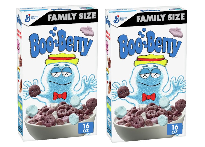 KAWS Monsters Boo Berry Cereal Family Size 2x Lot (Not Fit For Human Consumption)