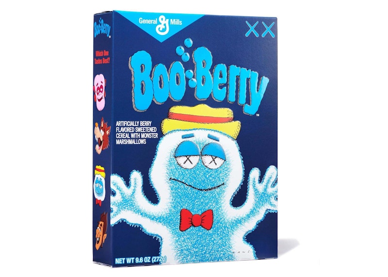 KAWS Monsters Boo Berry Cereal Limited Edition in Acrylic Case (Not Fit For Human Consumption)