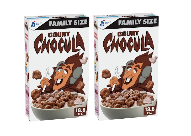 KAWS Monsters Count Chocula Cereal Family Size 2x Lot (Not Fit For Human Consumption)