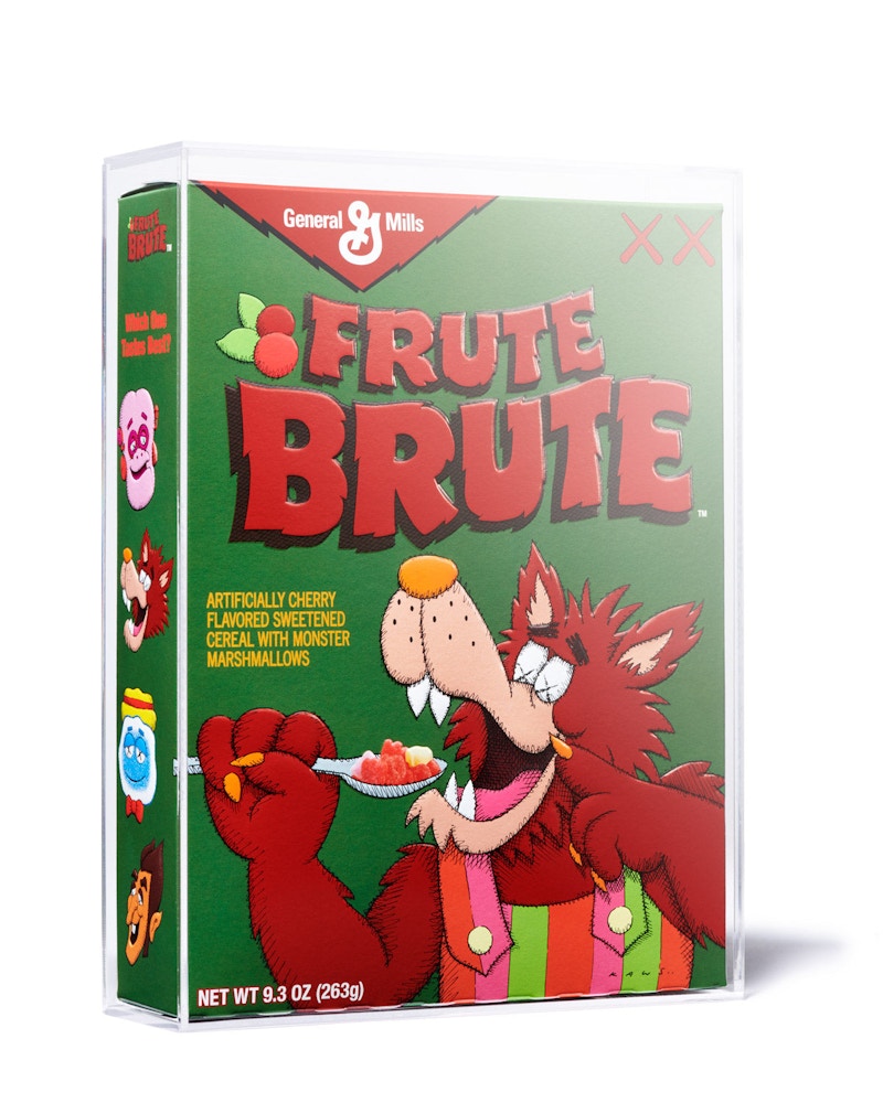 KAWS Monsters Frute Brute Cereal Limited Edition in Acrylic Case (Not Fit For Human Consumption)