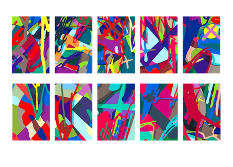 KAWS Tension Print Portfolio Set Of 10 Prints (Signed, Edition of 100)