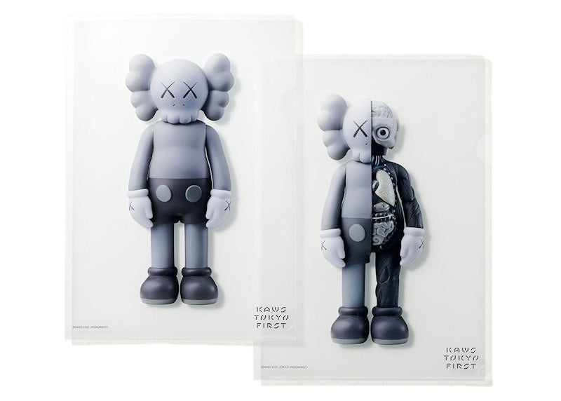 KAWS Tokyo First Clear File Companion & Flayed Companion Grey Set
