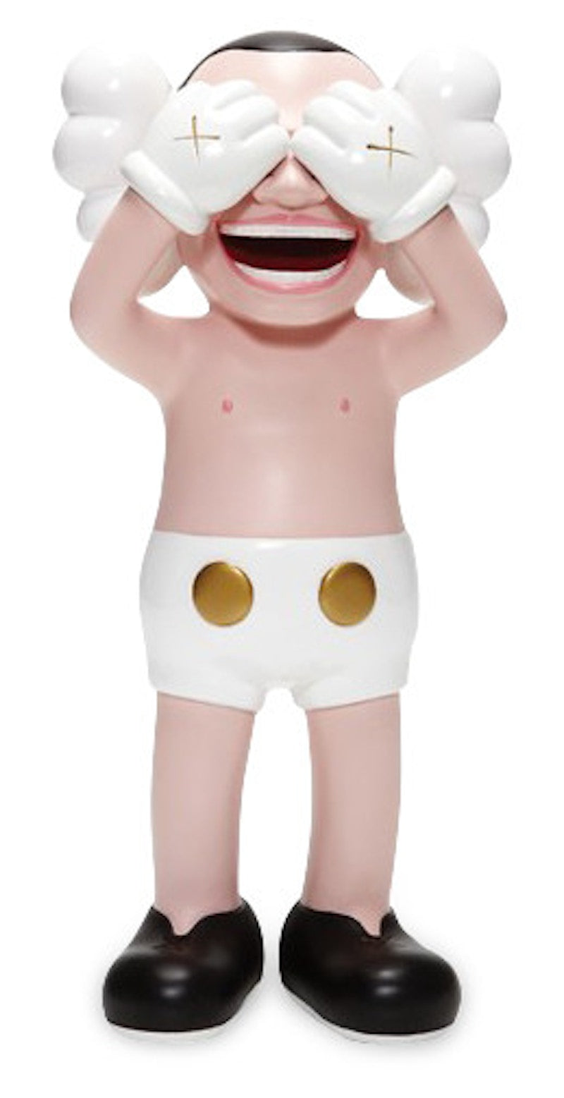 KAWS Yue Minjun Companion Vinyl Figure Pink