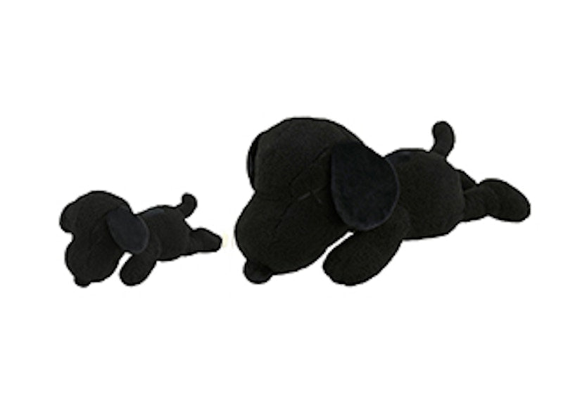 KAWS x Uniqlo x Peanuts Snoopy Plush Set (Small + Medium) Black