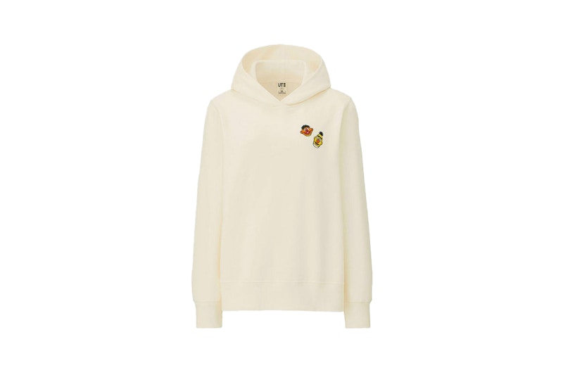 KAWS x Uniqlo x Sesame Street Bert & Ernie Heads Hoodie (US Womens Sizing) Natural