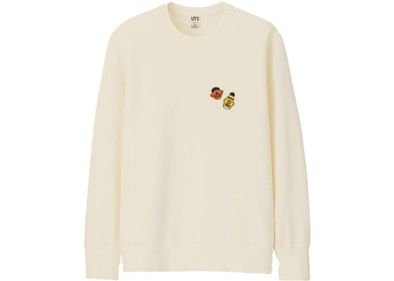 KAWS x Uniqlo x Sesame Street Bert & Ernie Heads Sweatshirt (Asia Sizing) Natural
