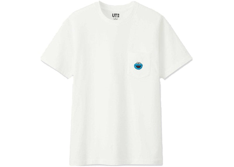 KAWS x Uniqlo x Sesame Street Cookie Monster Pocket Tee (Asia Sizing) White