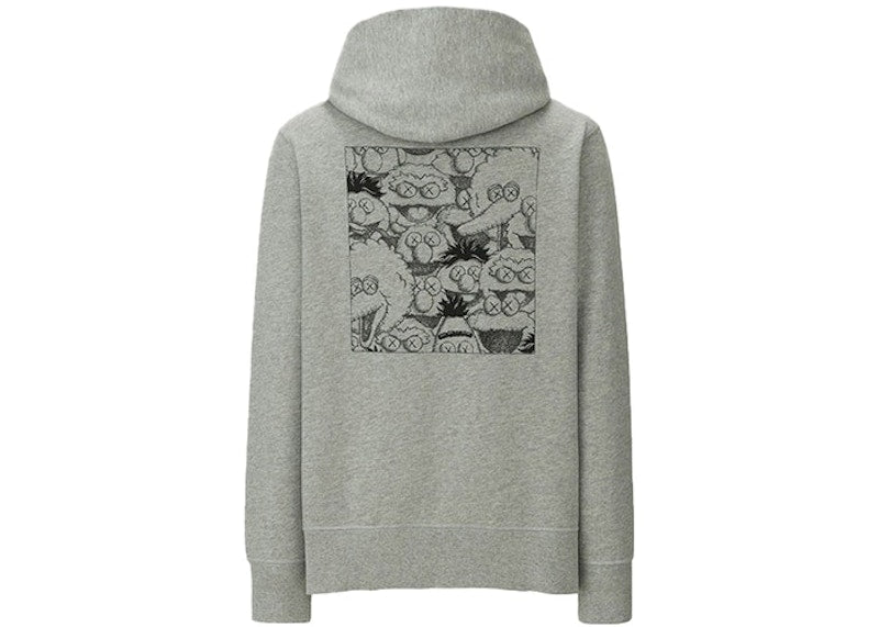 KAWS x Uniqlo x Sesame Street XX Hoodie (Asia Womens Sizing) Gray