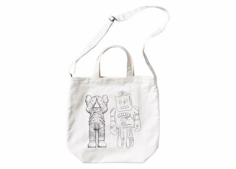 KAWS x Uniqlo Warhol 2Way Tote Bag White
