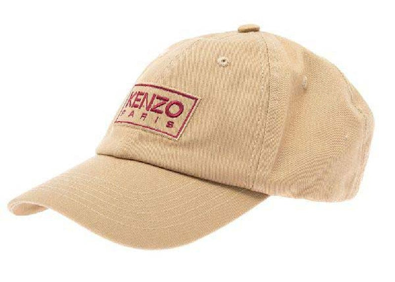 KENZO Logo Patch Baseball Hat Beige
