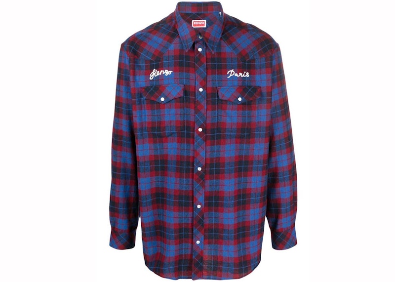 KENZO Rue Vivienne 1970 Western Shirt Royal Blue