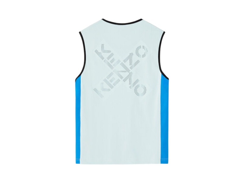 KENZO Sport Vest Sleeveless Tank Top Pale Grey