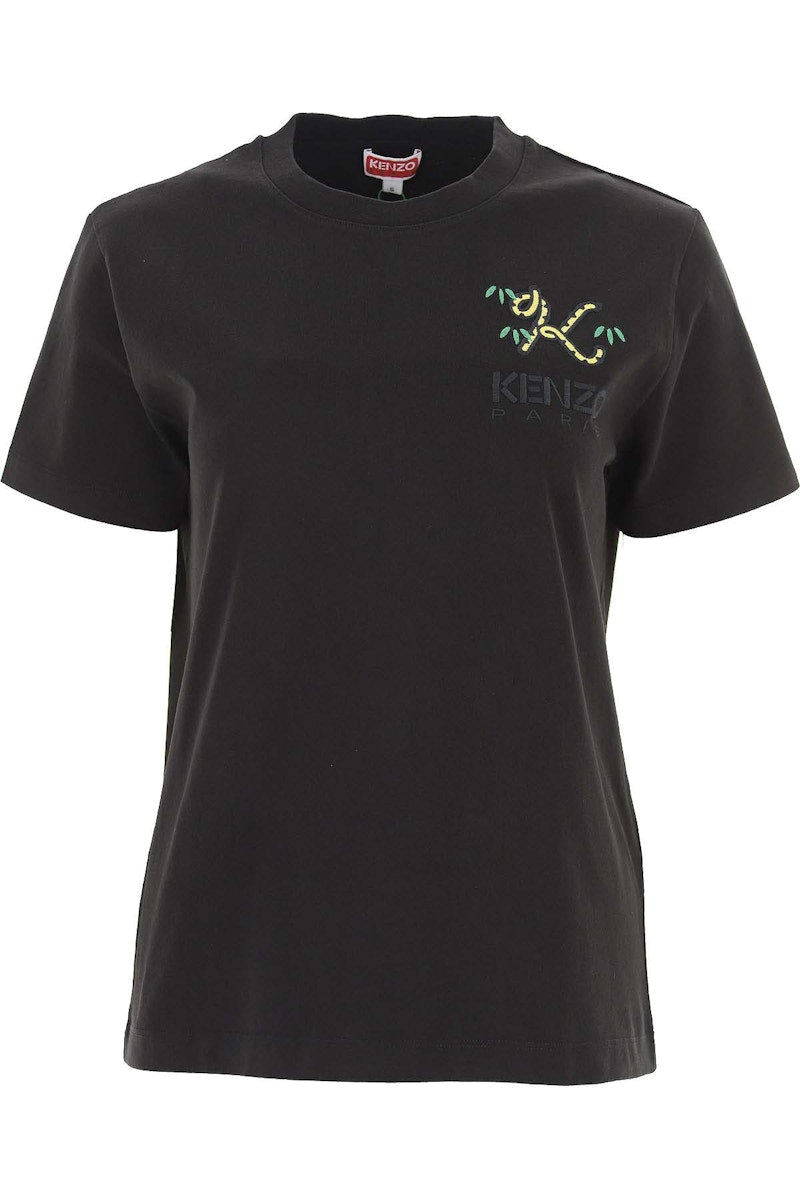 KENZO x Nigo Tiger Tail Logo Embridered T-shirt Black