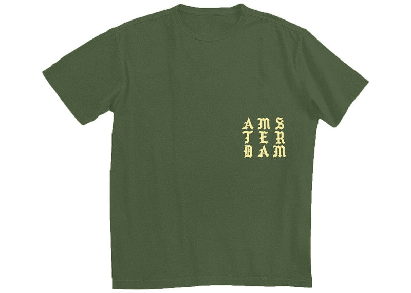 Kanye West Amsterdam Pablo Pop-Up I Feel Like Pablo T-shirt Military Green