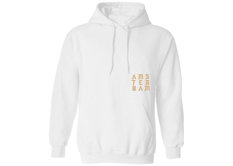 Kanye West Amsterdam Pablo Pop-Up Woke Up And Felt The Vibe Hoodie White