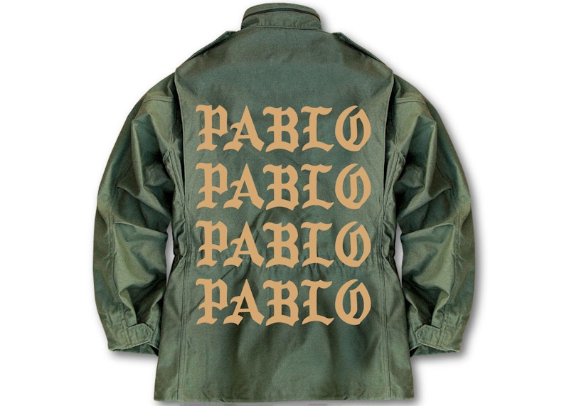 Kanye West Atlanta Pablo Pop-Up Military Jacket Green