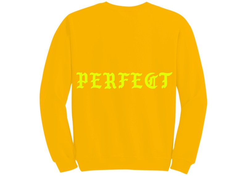 Kanye West Atlanta Pablo Pop-Up Perfect Crewneck Gold