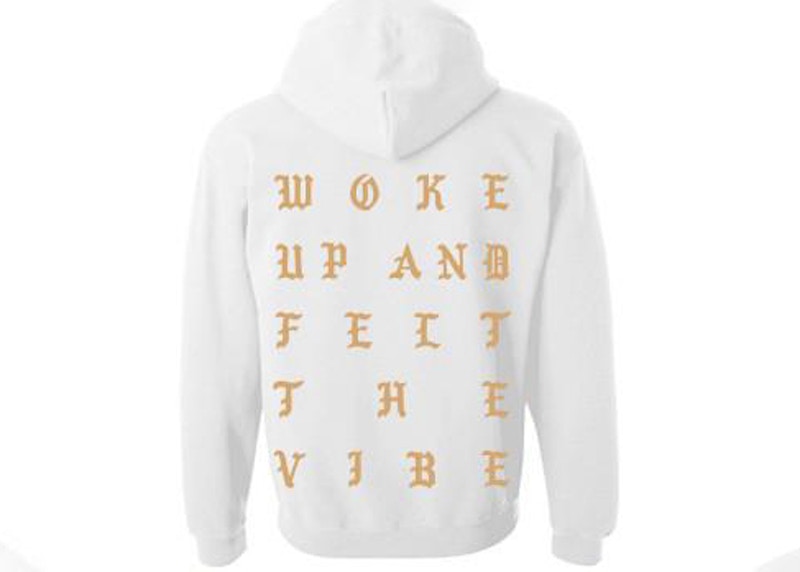 Kanye West Atlanta Pablo Pop-Up Woke Up And Felt The Vibe Hoodie White