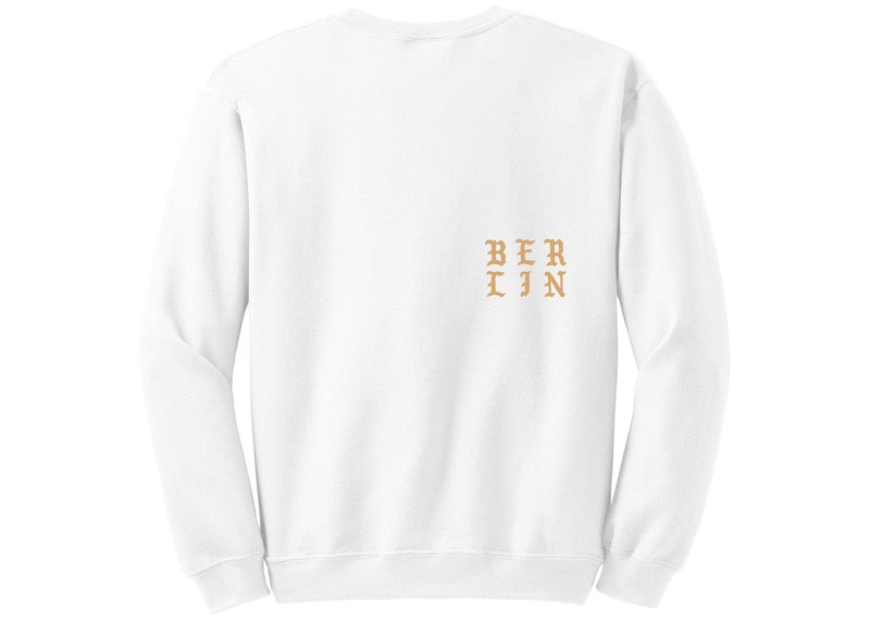 Kanye West Berlin Pablo Pop-Up Who Your Real Friends Crewneck White