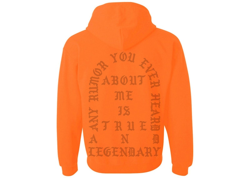 Kanye West Boston Pablo Pop-Up True And Legendary Hoodie Safety Orange