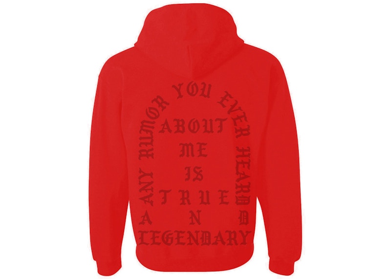 Kanye West Houston Pablo Pop-Up True And Legendary Hoodie Red