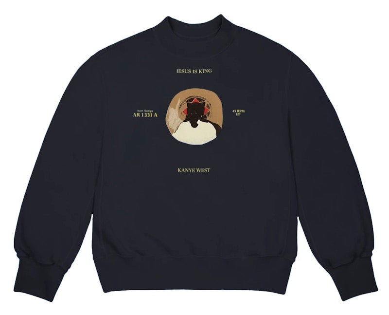Kanye West Jesus Is King 45 Crewneck Navy