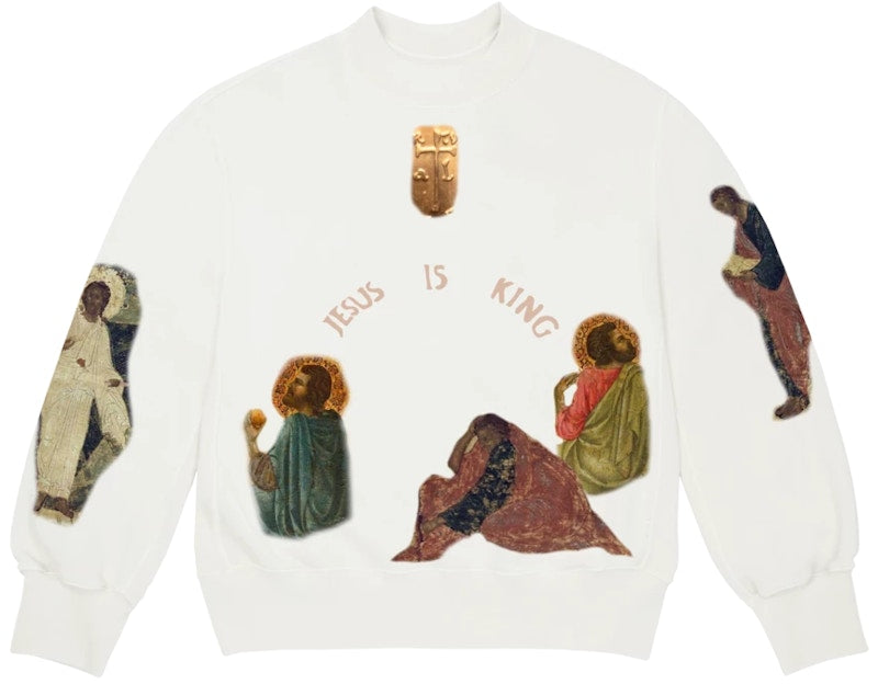 Kanye West Jesus Is King Cross I Crewneck White