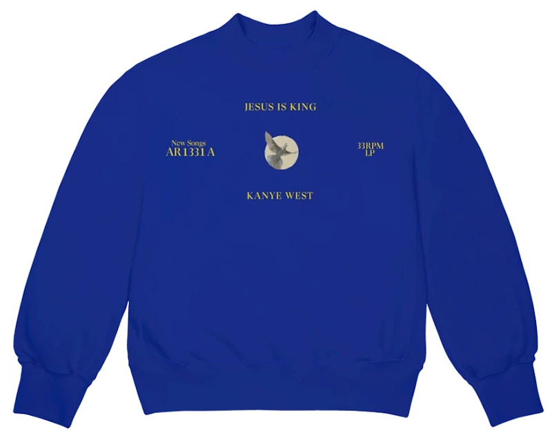 Kanye West Jesus Is King Dove I Crewneck Blue