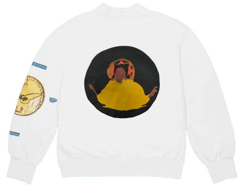Kanye West Jesus Is King Gold Crewneck White