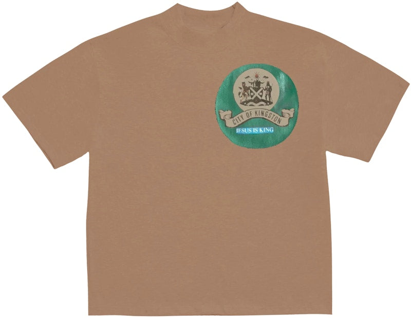 Kanye West Jesus Is King Jamaica Seal T-shirt Brown