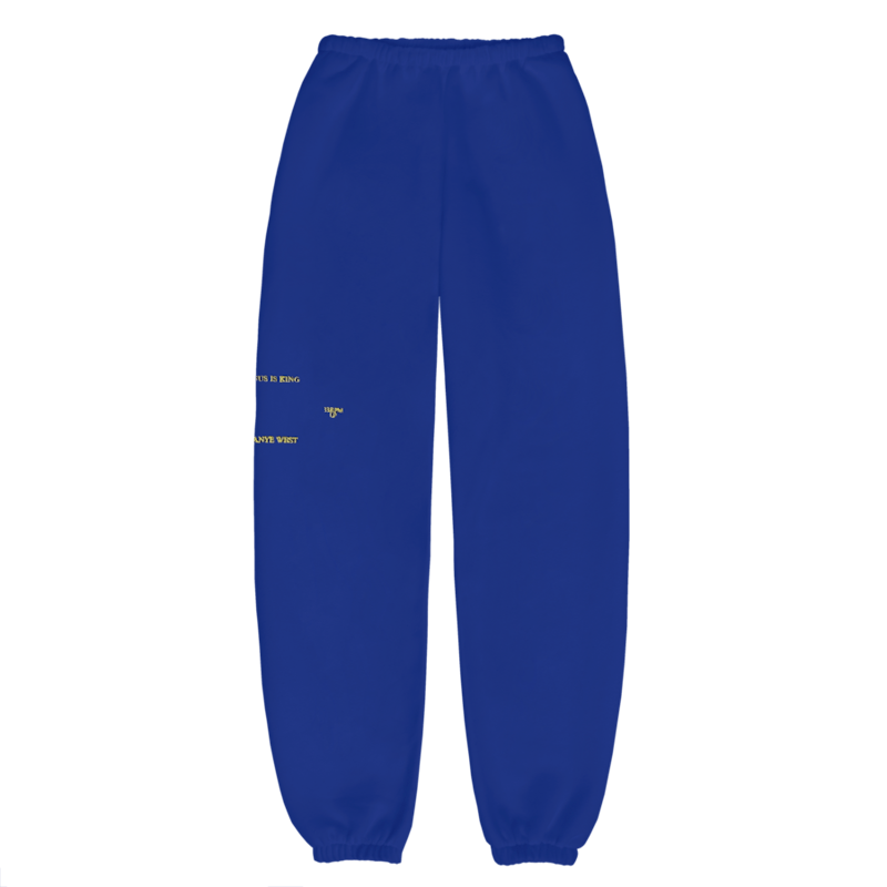 Kanye West Jesus Is King Vinyl I Sweatpants Blue