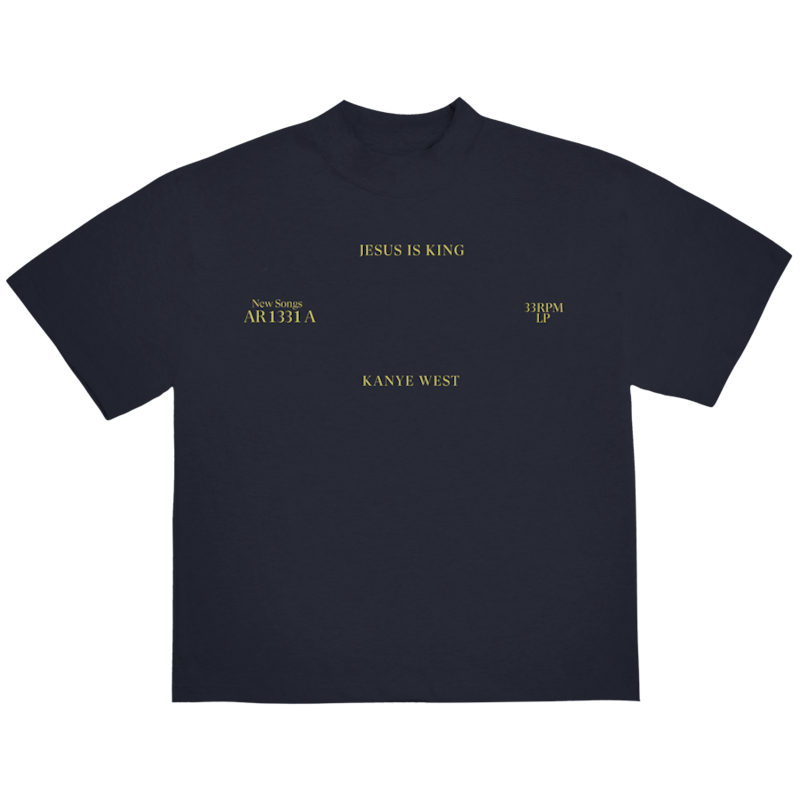 Kanye West Jesus Is King Vinyl II T-shirt Navy
