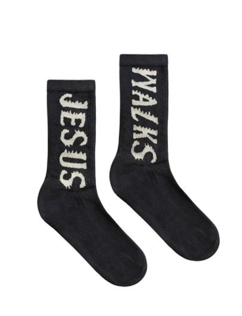 Kanye West Jesus Walks Socks (2 Pack) Bone Soot