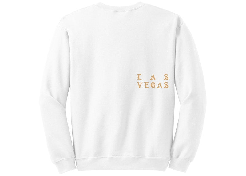 Kanye West Las Vegas Pablo Pop-Up Who Your Real Friends Crewneck White