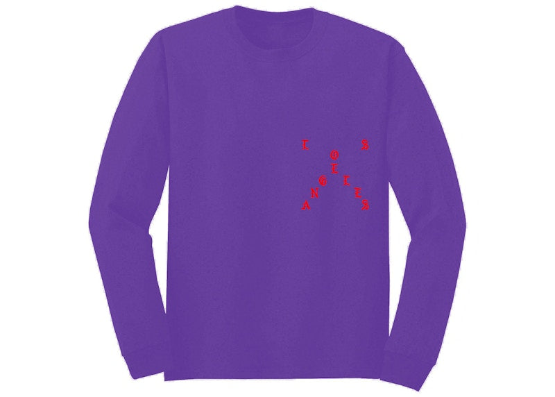 Kanye West Los Angeles Pablo Pop-Up We Young And We Alive L/S Tee Purple