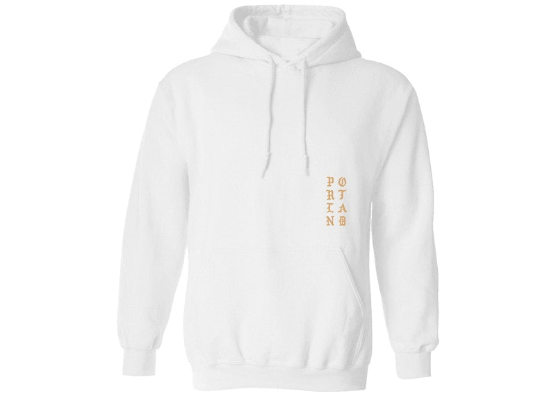 Kanye West Portland Pablo Pop-Up Woke Up And Felt The Vibe Hoodie White