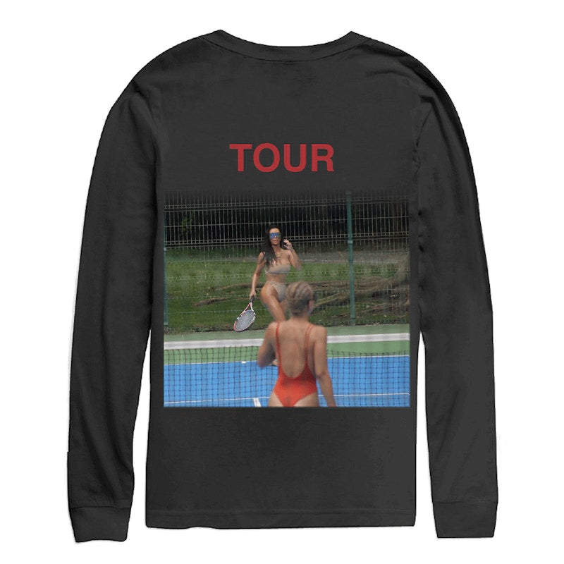 Kanye West Saint Pablo Kim Tennis Longsleeve T-Shirt Black