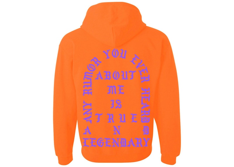 Kanye West San Francisco Pablo Pop-Up True And Legendary Hoodie Orange