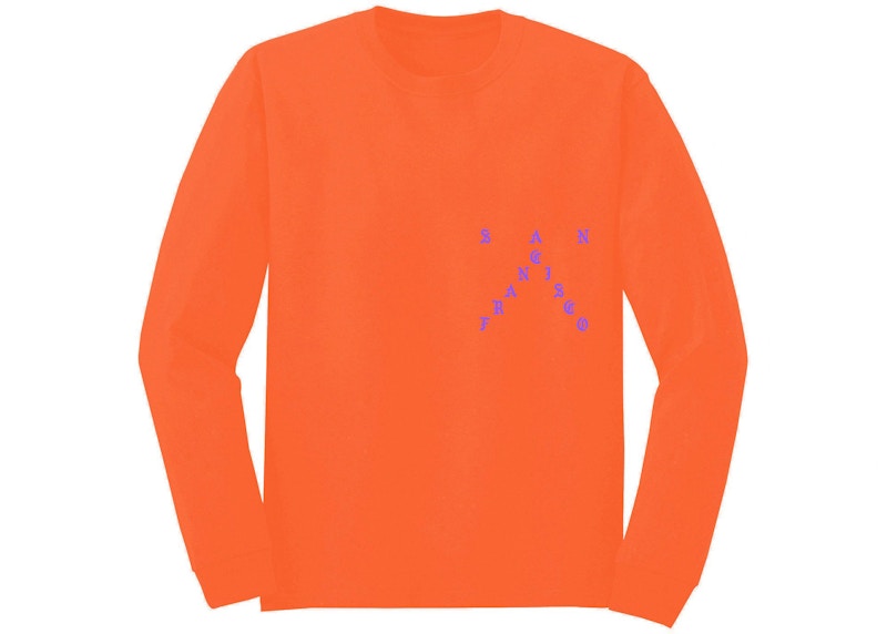 Kanye West San Francisco Pablo Pop-Up We Young And We Alive L/S Tee Orange