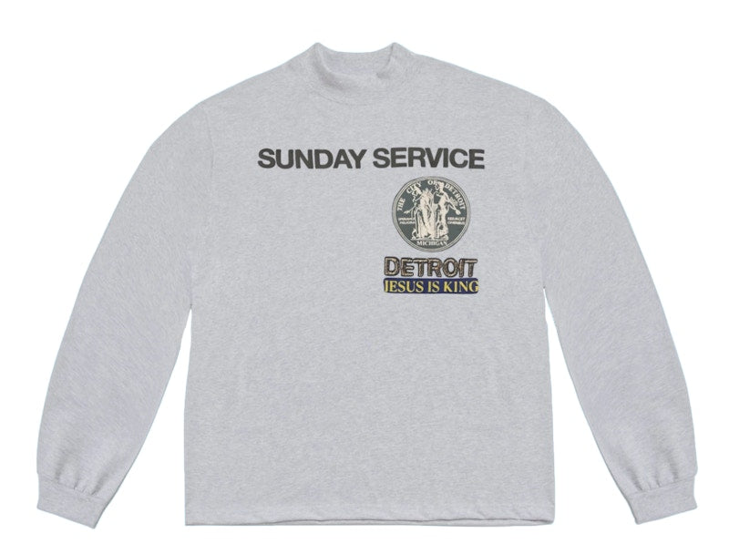 Kanye West Sunday Service Detroit Long Sleeve Heather