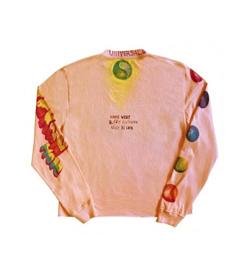 Kanye West Wyoming KKW Long Sleve T-shirt Pink
