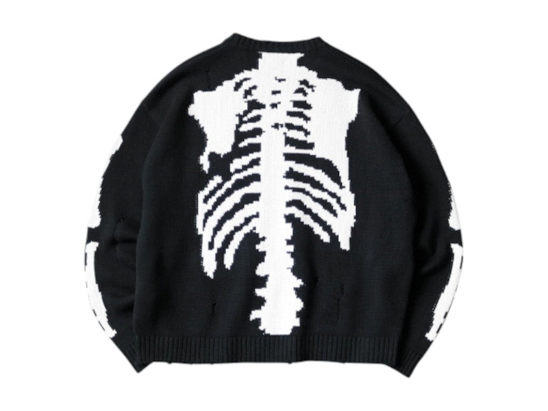 Kapital 5G Cotton Knit Bone Crewneck Black