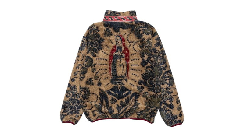 Kapital DAMASK VirginMary Fleece Zip Blouson Beige