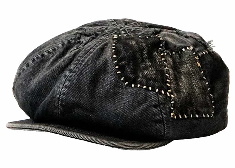 Kapital Dixie Factory 14oz Denim Casquette Hat Black/Black