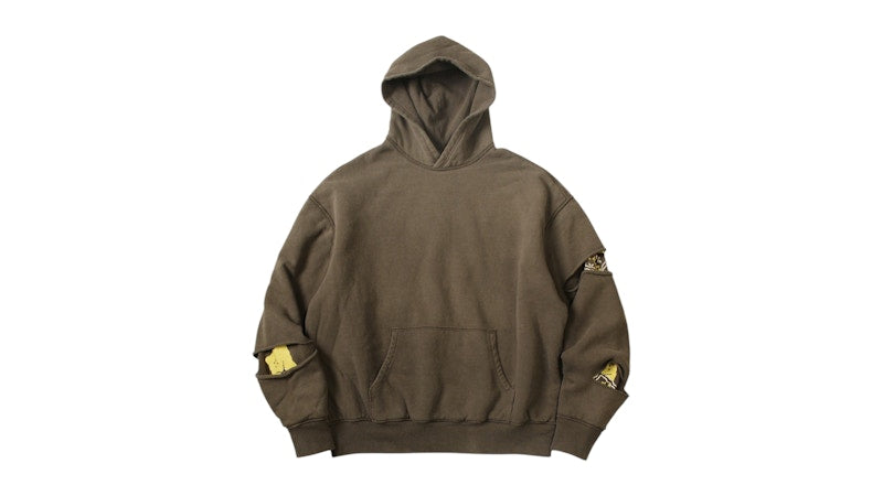 Kapital Fleece Peckish Rainbow Elbow Hoodie Brown