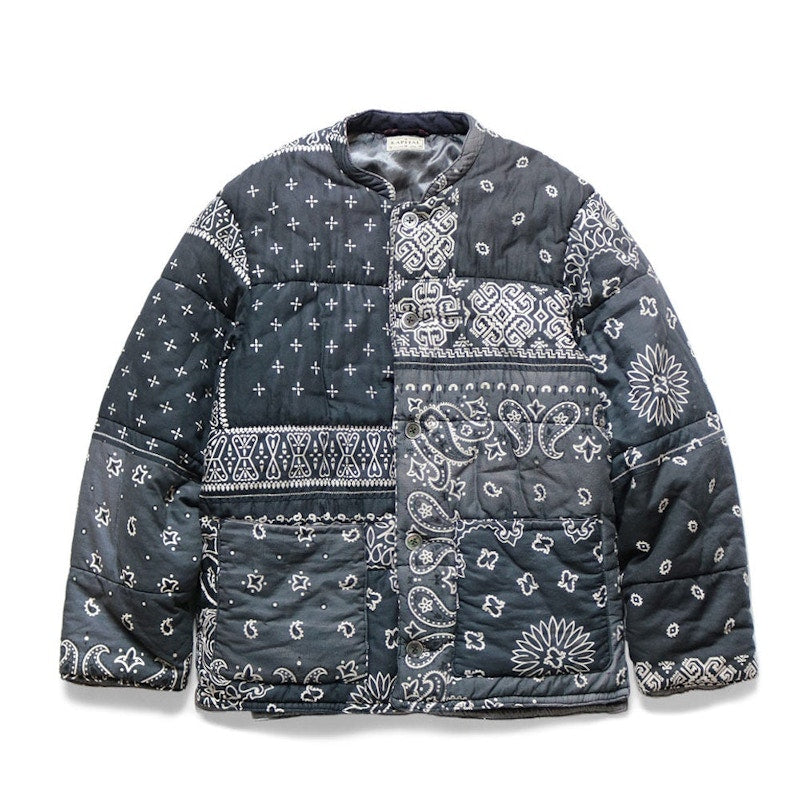 Kapital Quilted Ptachwork Bandana Jacket Black