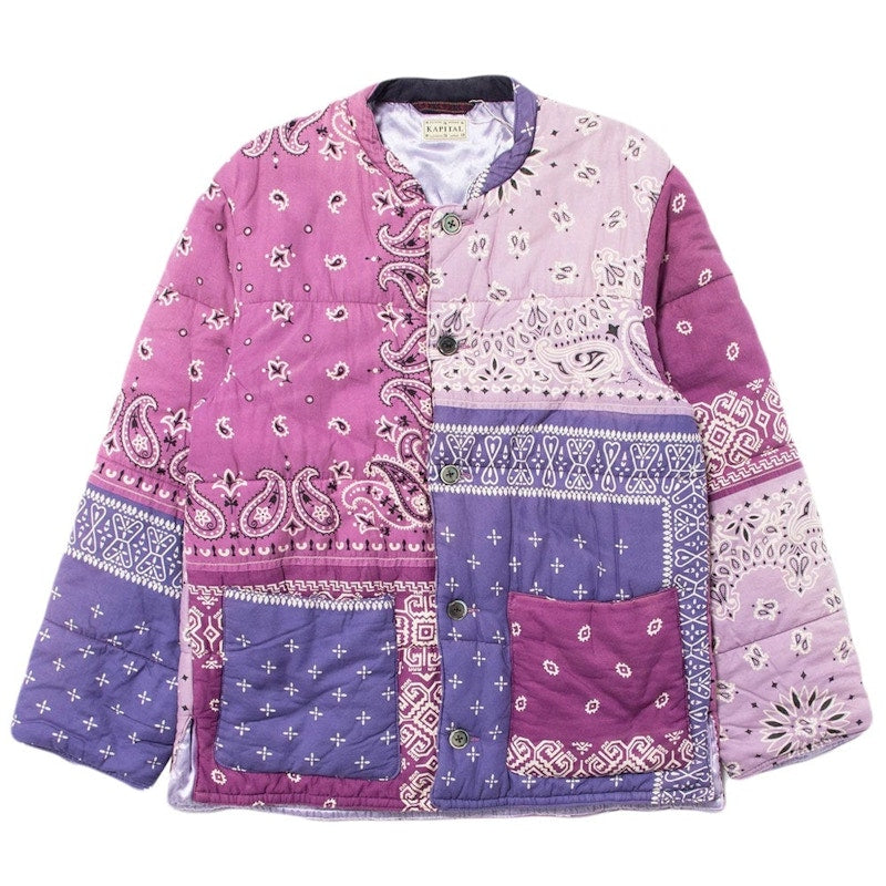 Kapital Quilted Ptachwork Bandana Jacket Purple