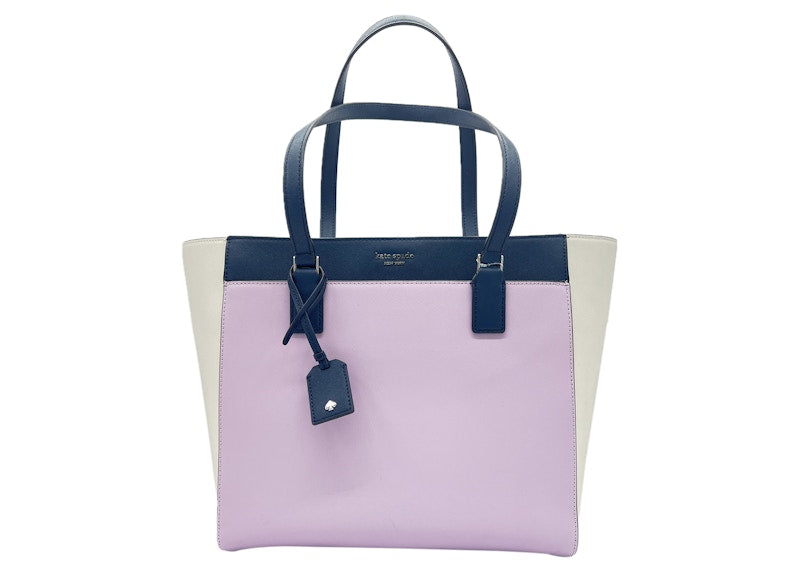 Kate Spade Cameron Laptop Tote Bag Large Lavender/Petrol Blue/White