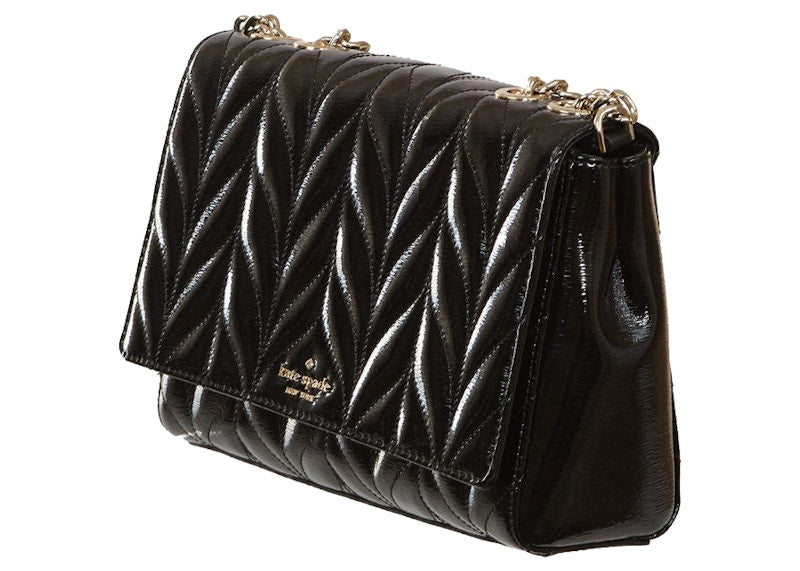 Kate Spade Emelyn Quilted Patent Briar Lane Crossbody Bag Mini Black