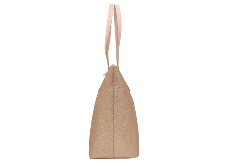 Kate Spade Joeley Glitter Tote Bag Large Rose Gold